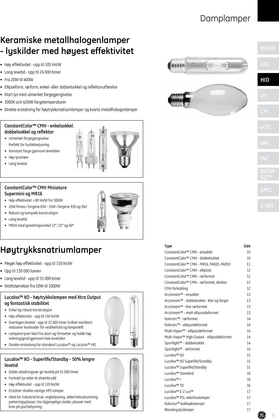 ConstantColor CMH - enkelsokkel, dobbelsokkel og reflektor Utmerket fargegjengivelse Perfekt for butikkbelysning Konstant farge gjennom levetiden Høy lysstrøm Lang levetid ConstantColor CMH Miniature