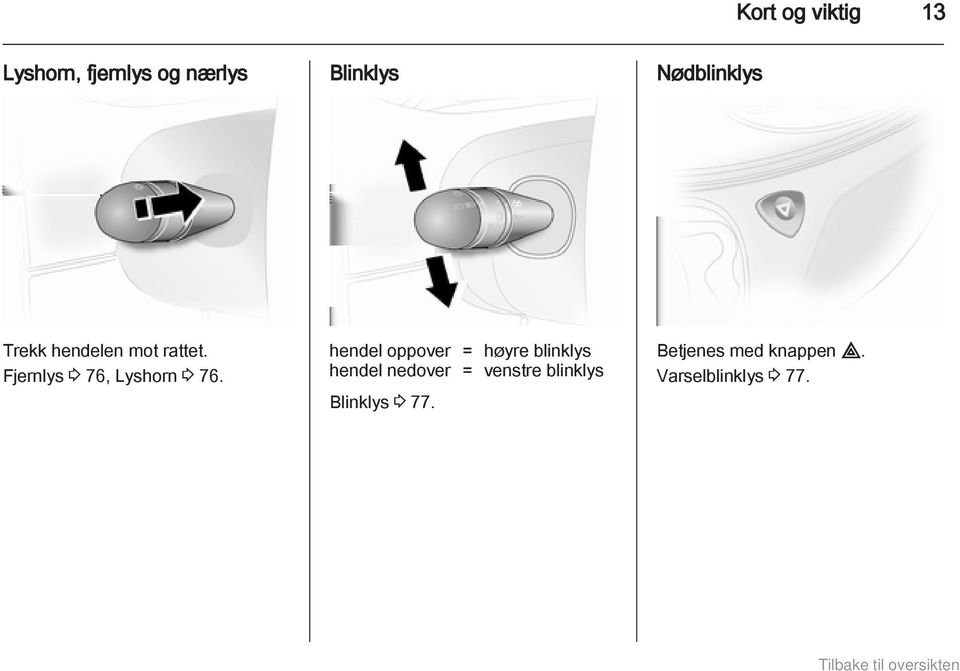 Fjernlys 3 76, Lyshorn 3 76.