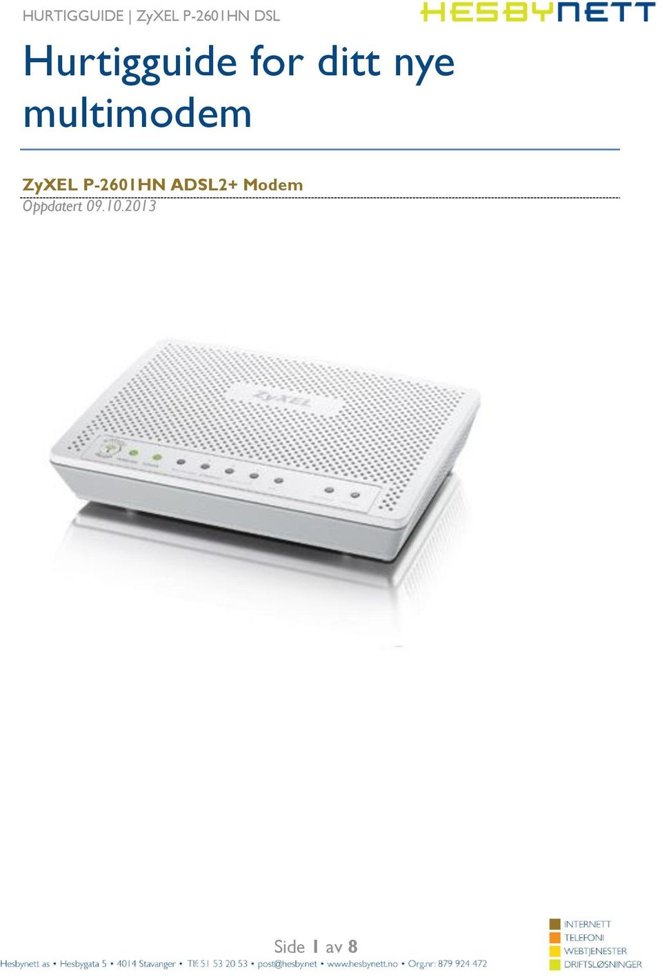 P-2601HN ADSL2+ Modem
