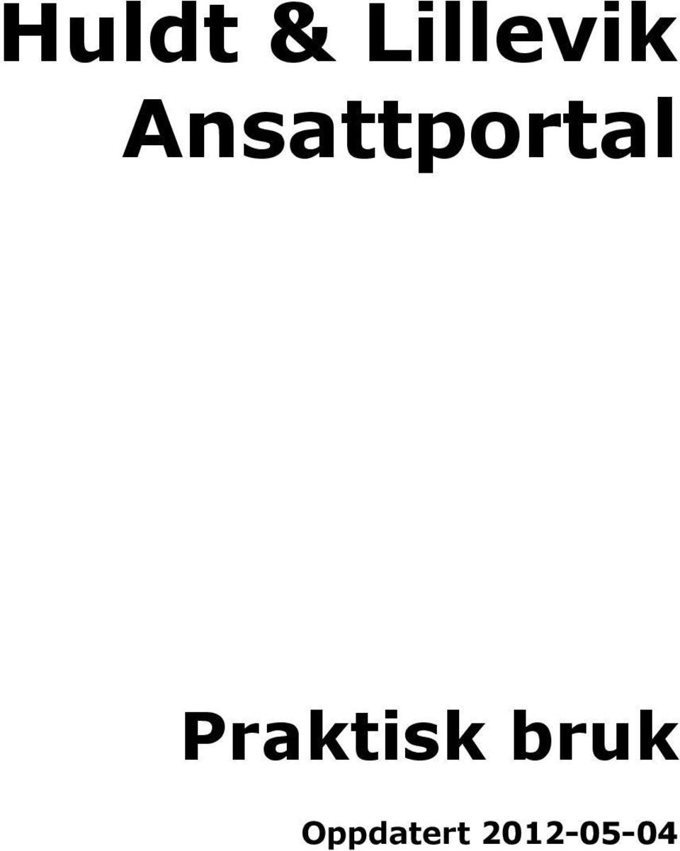 Ansattportal