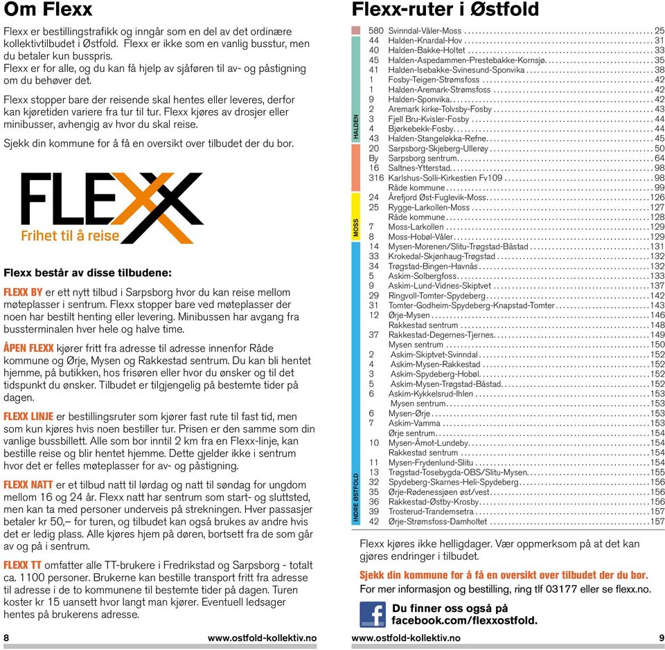 Flexx kjøres av drosjer eller minibusser, avhengig av hvor du skal reise. Sjekk din kommune for å få en oversikt over tilbudet der du bor.