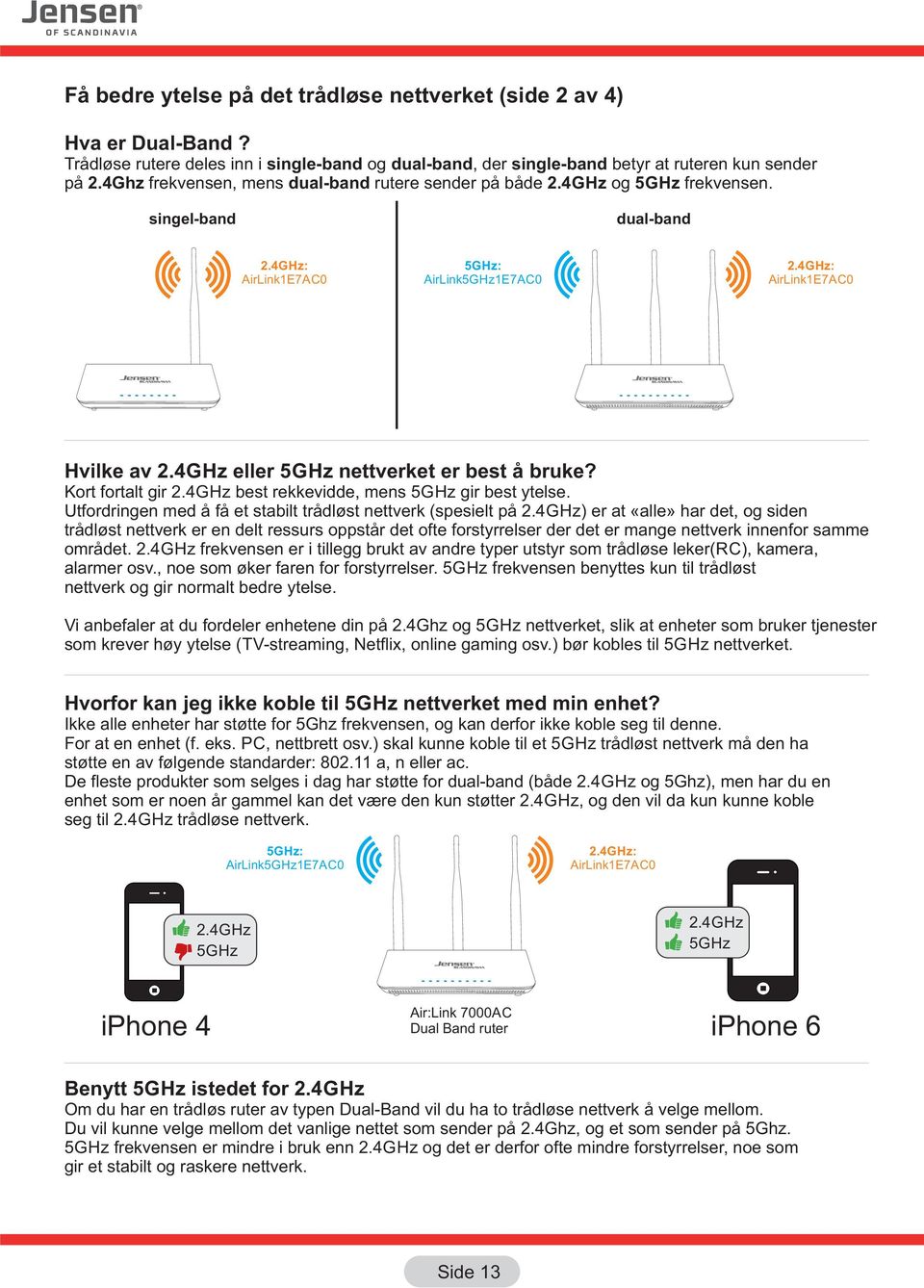 4GHz eller 5GHz nettverket er best å bruke? Kort fortalt gir 2.4GHz best rekkevidde, mens 5GHz gir best ytelse. Utfordringen med å få et stabilt trådløst nettverk (spesielt på 2.