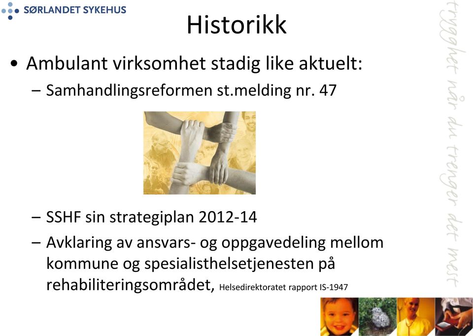 47 SSHF sin strategiplan 2012-14 Avklaring av ansvars- og