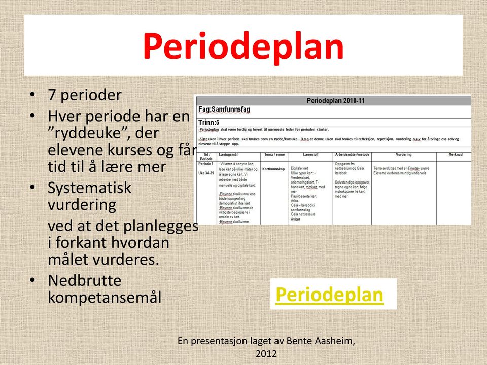 Systematisk vurdering ved at det planlegges i