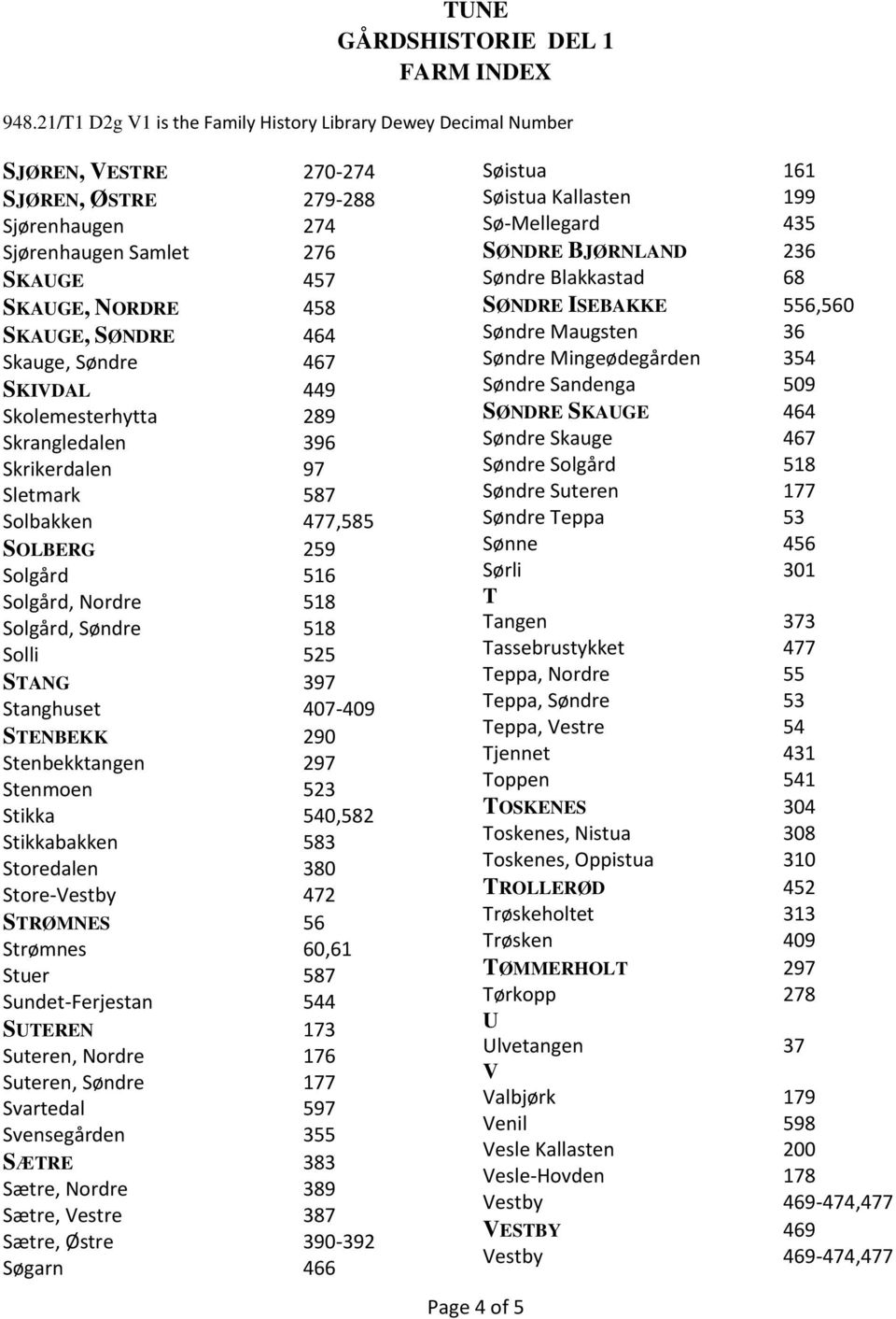 Stenmoen 523 Stikka 540,582 Stikkabakken 583 Storedalen 380 Store-Vestby 472 STRØMNES 56 Strømnes 60,61 Stuer 587 Sundet-Ferjestan 544 SUTEREN 173 Suteren, Nordre 176 Suteren, Søndre 177 Svartedal