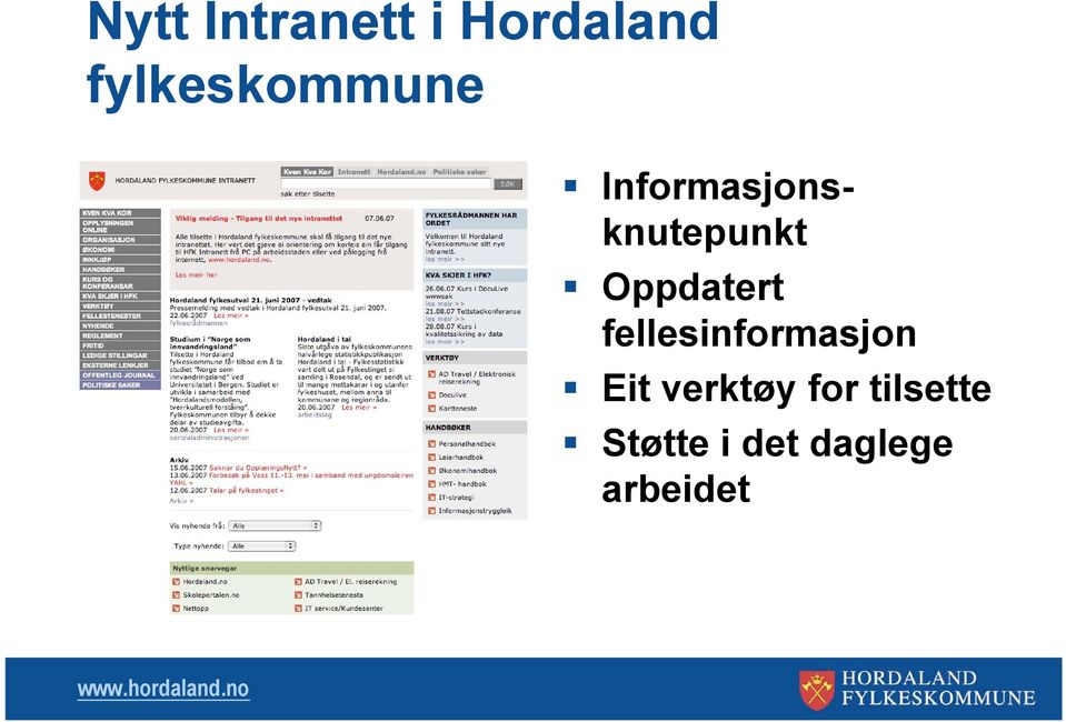 Oppdatert fellesinformasjon Eit