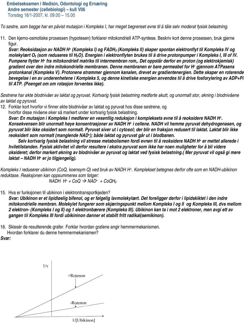 Den kjemo-osmotiske prosessen (hypotesen) forklarer mitokondriell ATP-syntese. Beskriv kort denne prosessen, bruk gjerne figur.