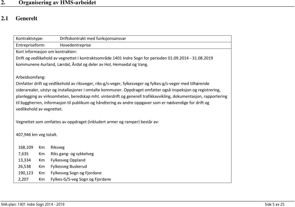 perioden 01.09.2014-31.08.2019 kommunene Aurland, Lærdal, Årdal og deler av Hol, Hemsedal og Vang.