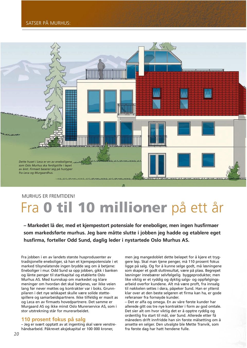 Jeg bare måtte slutte i jobben jeg hadde og etablere eget husfirma, forteller Odd Sund, daglig leder i nystartede Oslo Murhus AS.