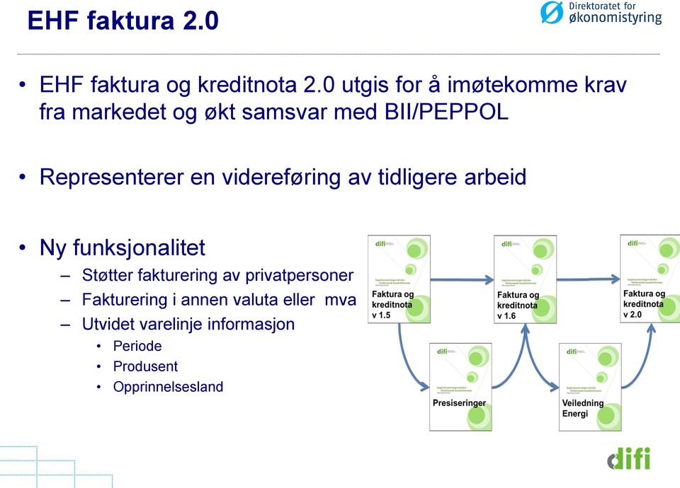 Representerer en videreføring av tidligere arbeid Ny funksjonalitet Støtter