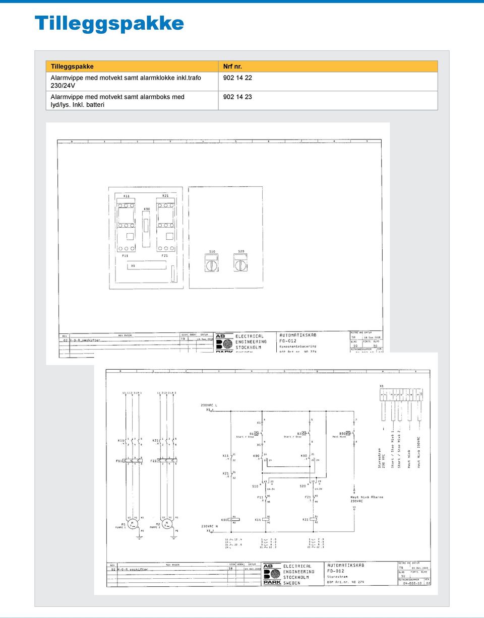 trafo 230/24V Alarmvippe med motvekt samt