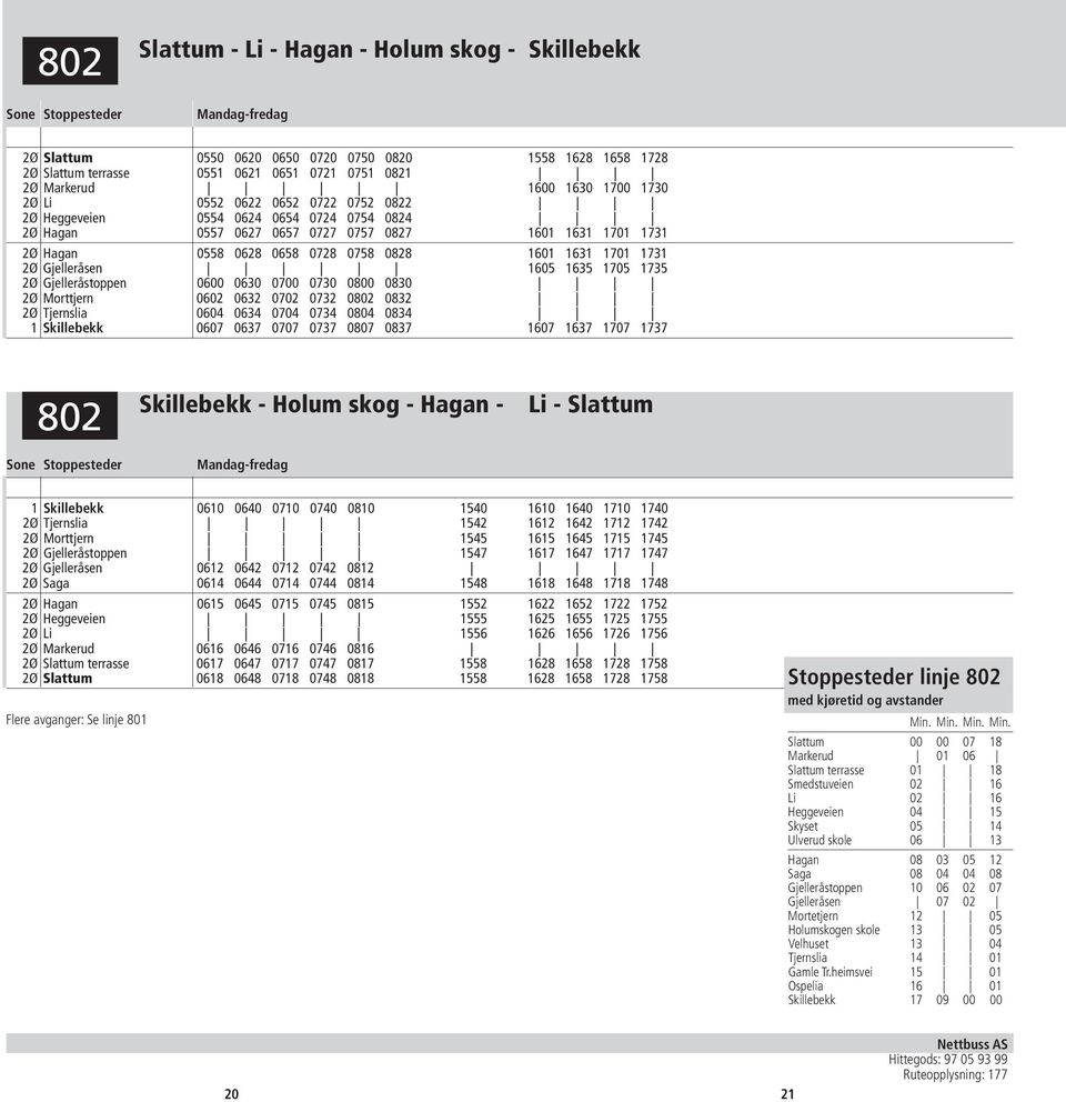 Gjelleråsen 1605 1635 1705 1735 2Ø Gjelleråstoppen 0600 0630 0700 0730 0800 0830 2Ø Morttjern 0602 0632 0702 0732 0802 0832 2Ø Tjernslia 0604 0634 0704 0734 0804 0834 1 Skillebekk 0607 0637 0707 0737