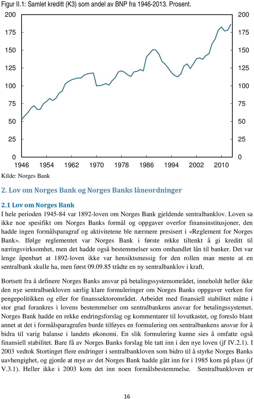 1 Lov om Norges Bank I hele perioden 1945-84 var 1892-loven om Norges Bank gjeldende sentralbanklov.