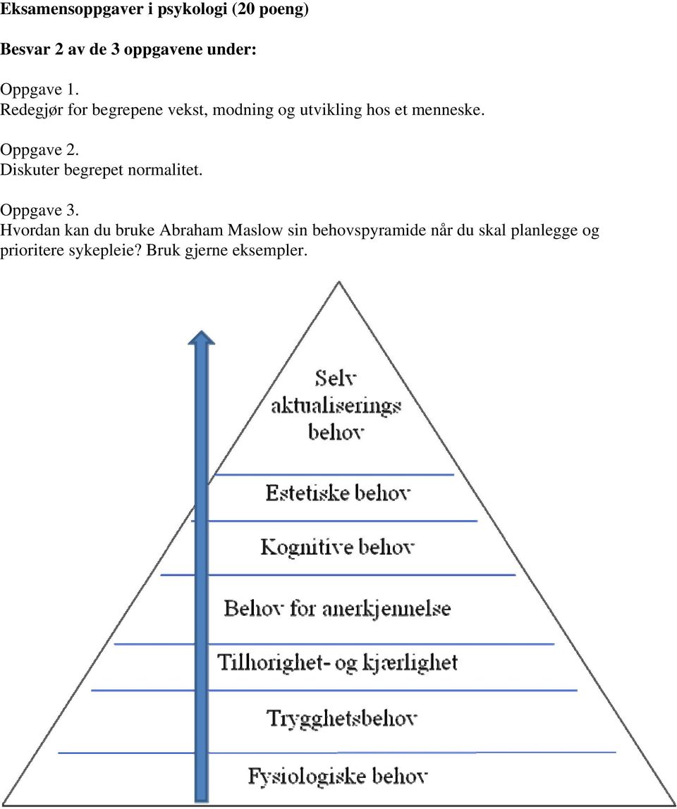 Diskuter begrepet normalitet. Oppgave 3.