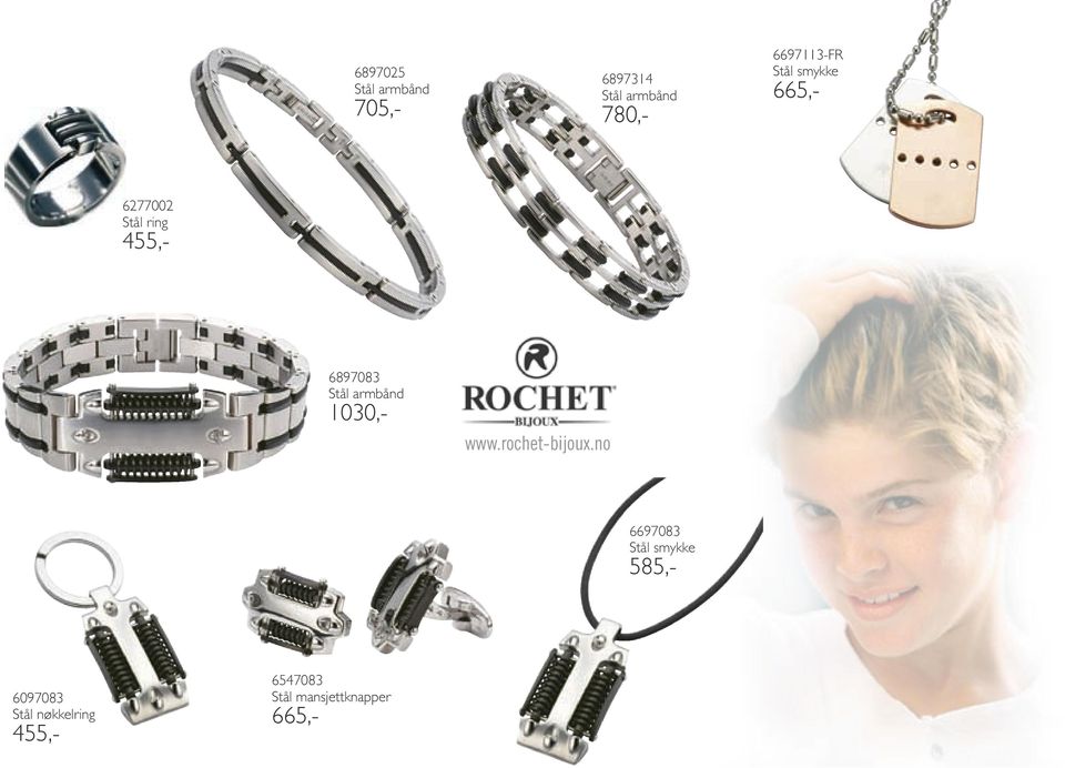 Stål armbånd 1030,- www.rochet-bijoux.