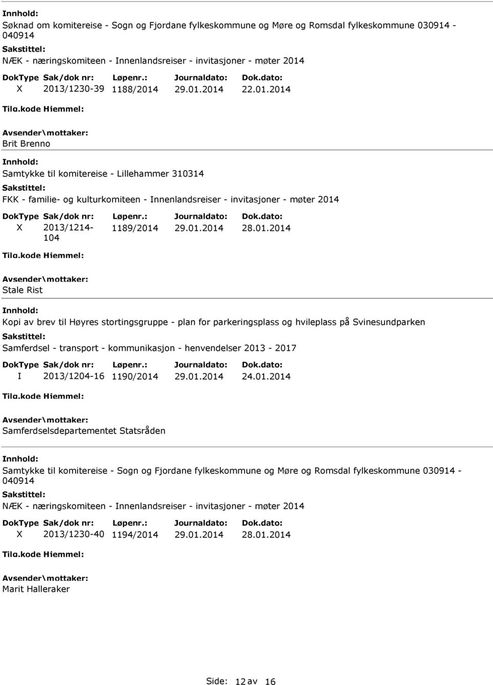 : 1189/2014 Stale Rist Kopi av brev til Høyres stortingsgruppe - plan for parkeringsplass og hvileplass på Svinesundparken Samferdsel - transport - kommunikasjon - henvendelser 2013-2017 2013/1204-16