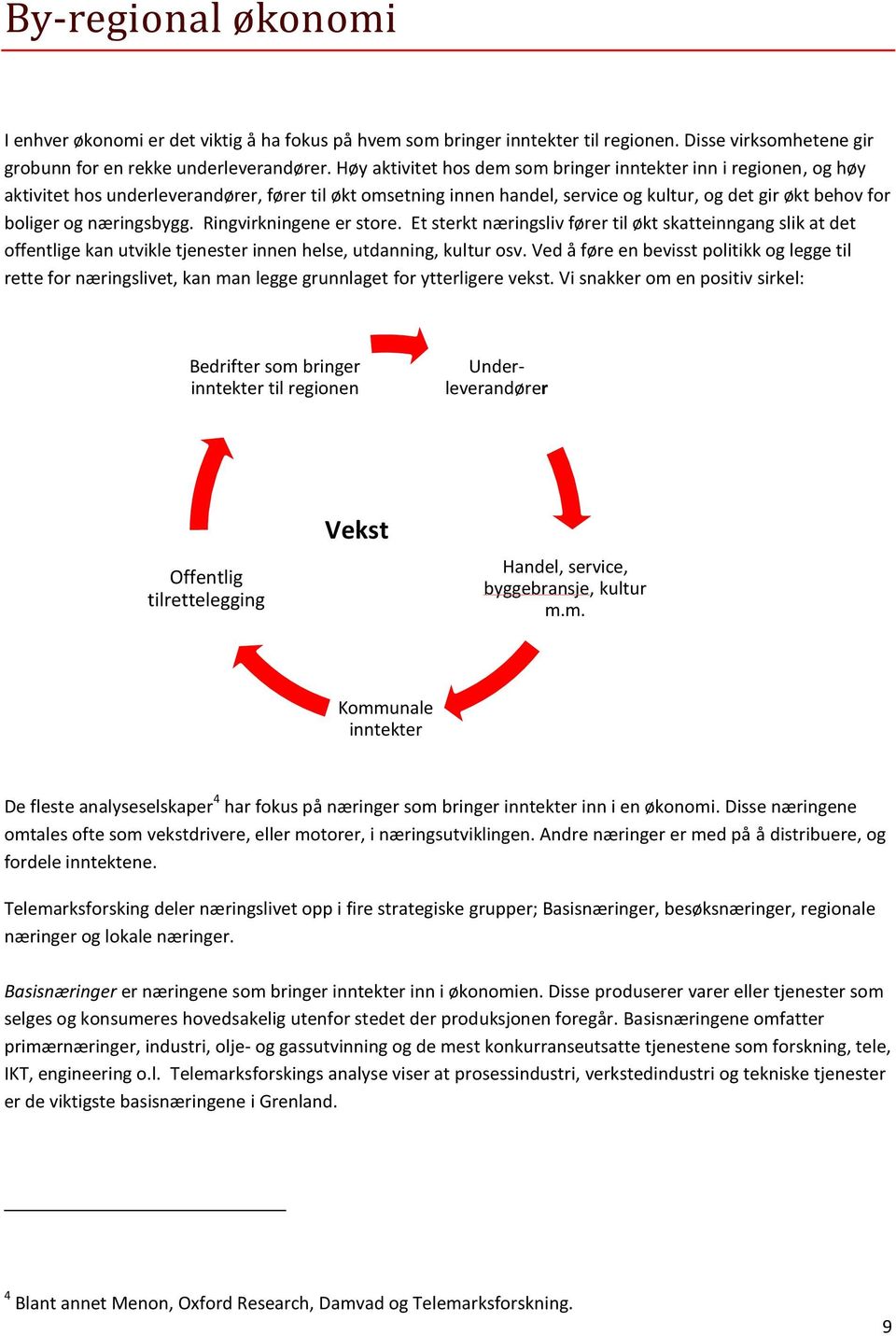 næringsbygg. Ringvirkningene er store. Et sterkt næringsliv fører til økt skatteinngang slik at det offentlige kan utvikle tjenester innen helse, utdanning, kultur osv.