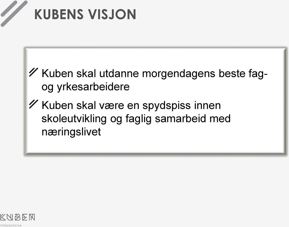 Kuben skal være en spydspiss innen