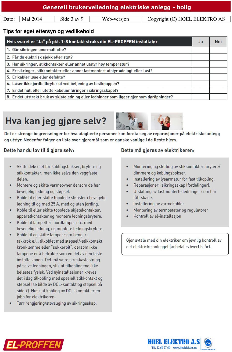 HOEL ELEKTRO AS Tips for