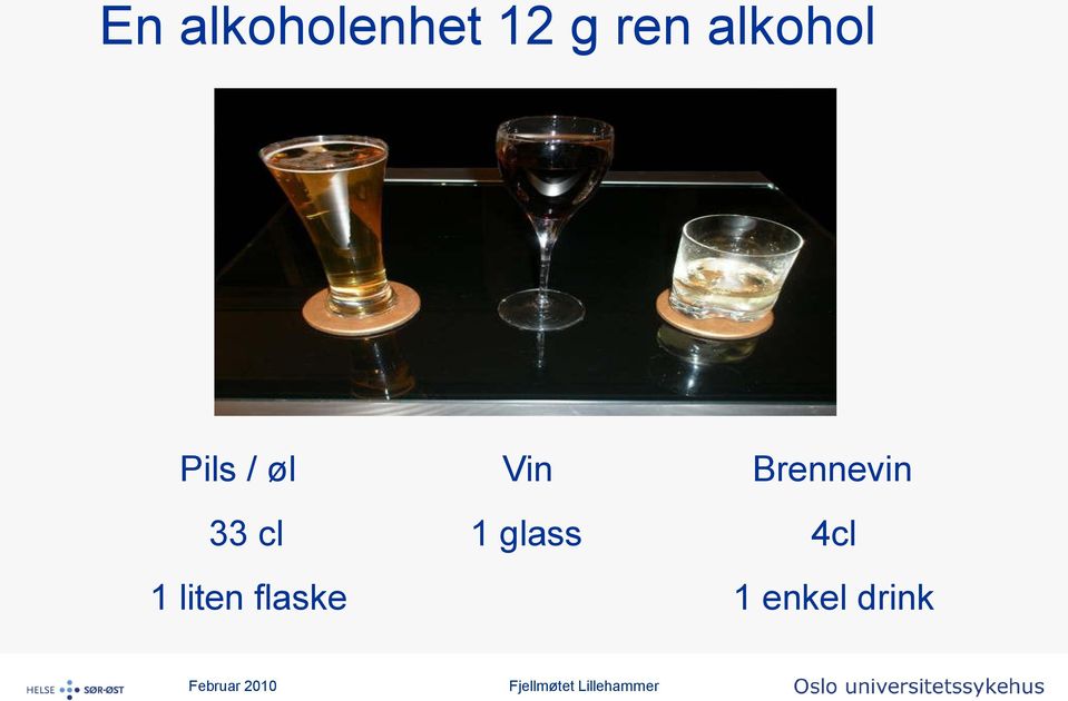Brennevin 33 cl 1 glass