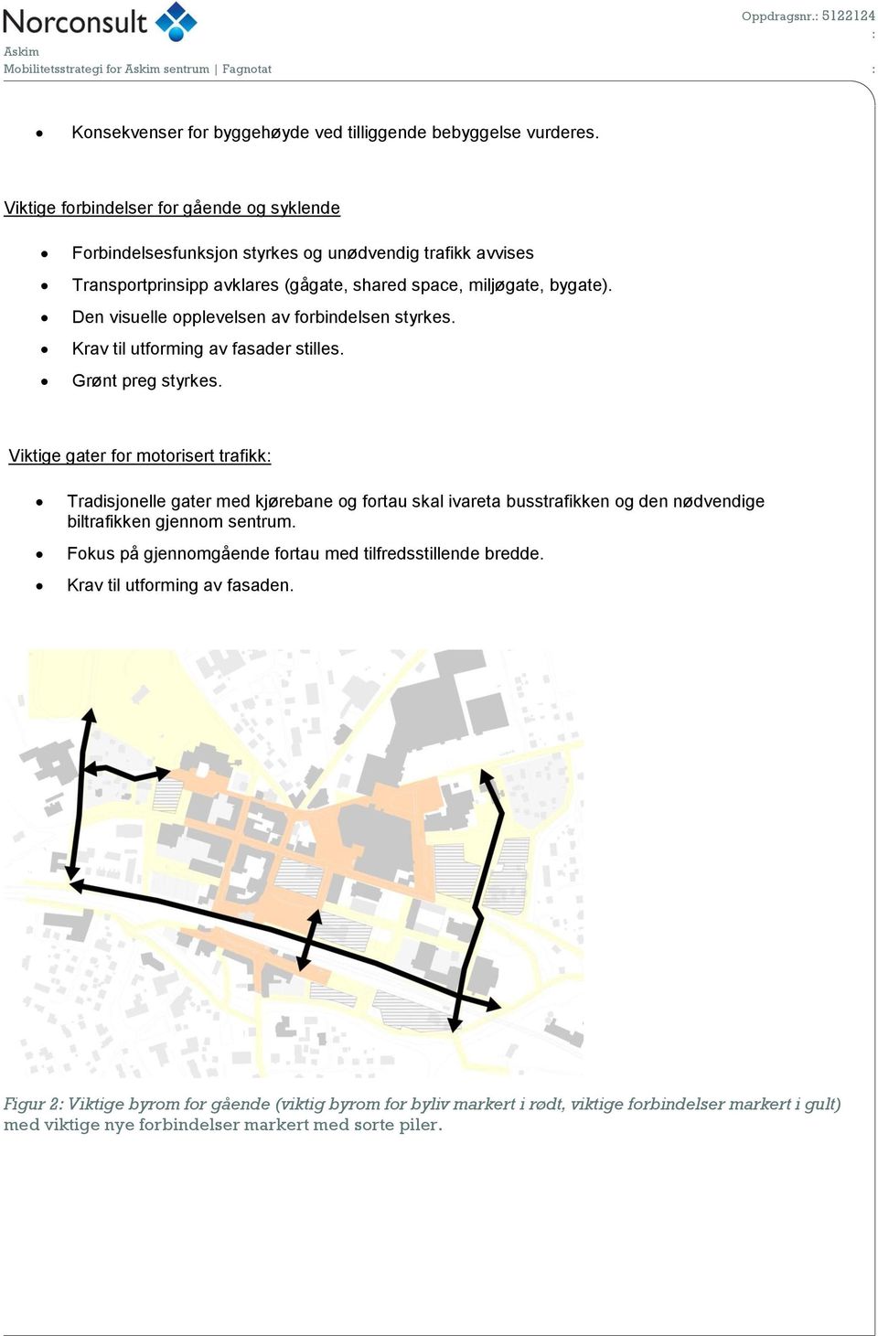 Den visuelle opplevelsen av forbindelsen styrkes. Krav til utforming av fasader stilles. Grønt preg styrkes.