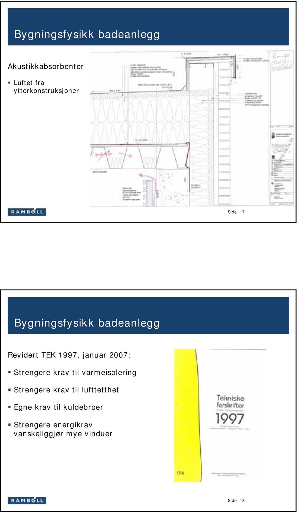 varmeisolering Strengere krav til lufttetthet Egne krav