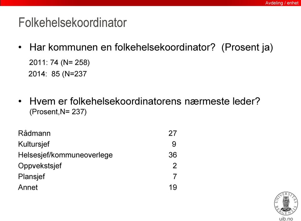 folkehelsekoordinatorens nærmeste leder?