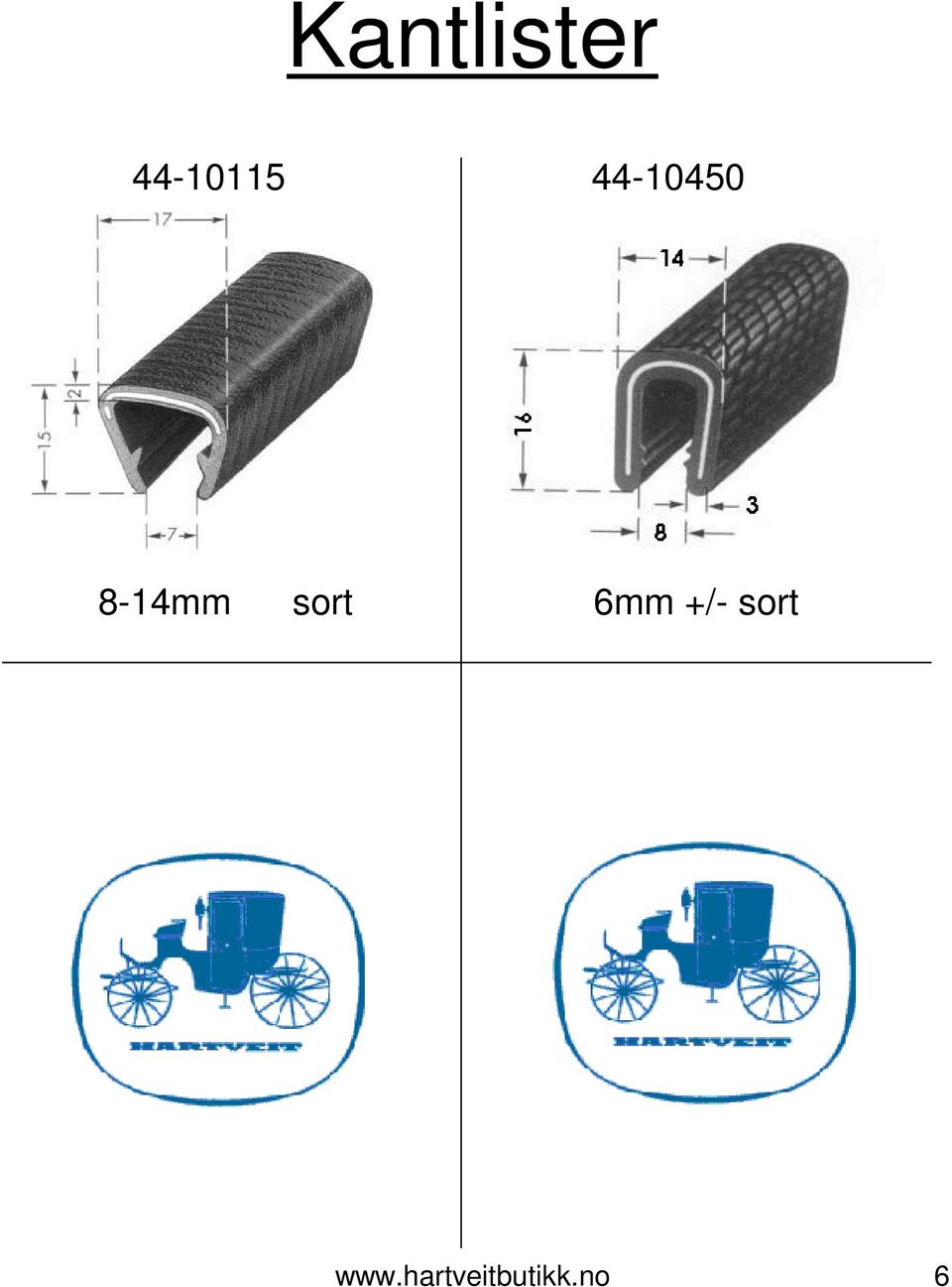 sort 6mm +/- sort