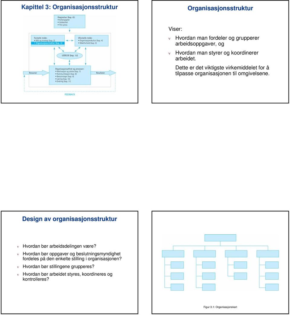 Design av organisasjonsstruktur Hvordan bør arbeidsdelingen være?