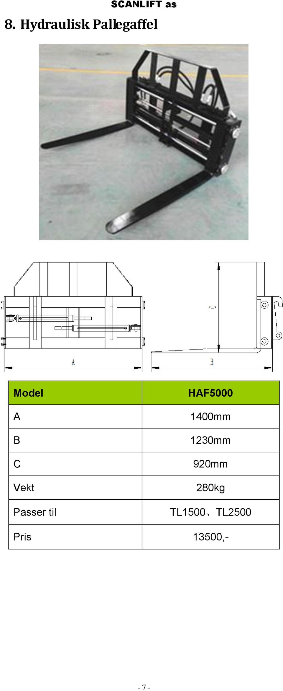 HF5000 1400mm 1230mm