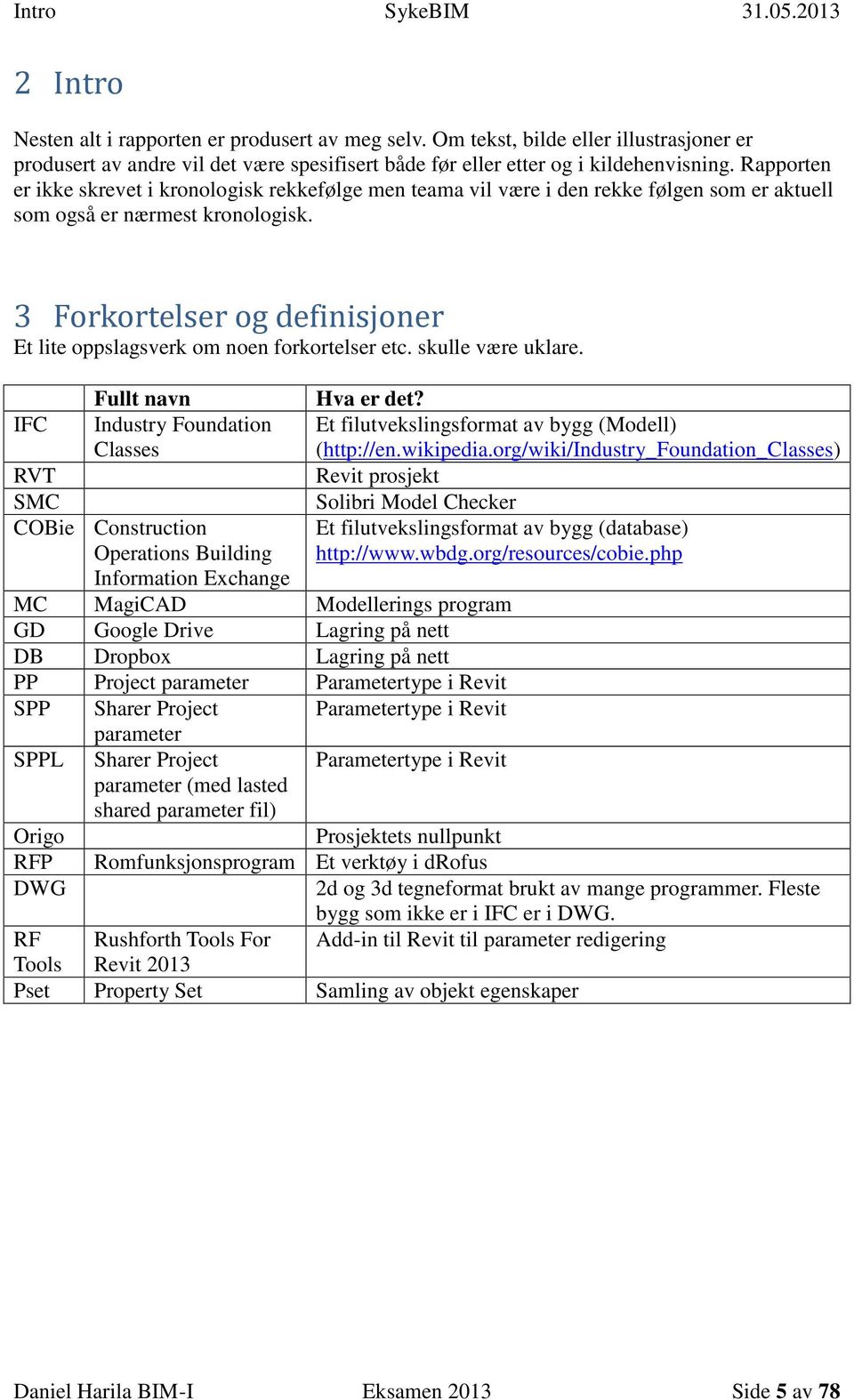 Rapporten er ikke skrevet i kronologisk rekkefølge men teama vil være i den rekke følgen som er aktuell som også er nærmest kronologisk.