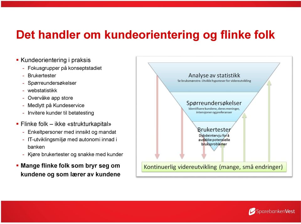 til betatesting Flinke folk ikke «strukturkapital» - Enkeltpersoner med innsikt og mandat - IT-utviklingsmiljø med