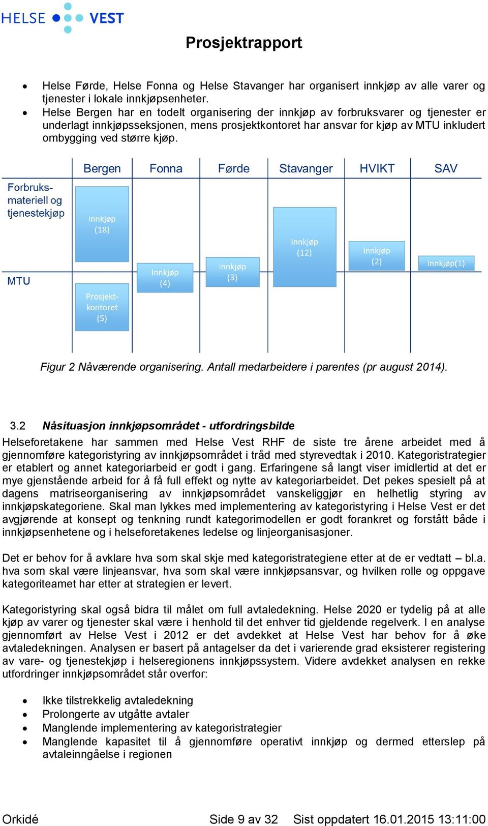 Figur 2 Nåværende organisering. Antall medarbeidere i parentes (pr august 2014). 3.