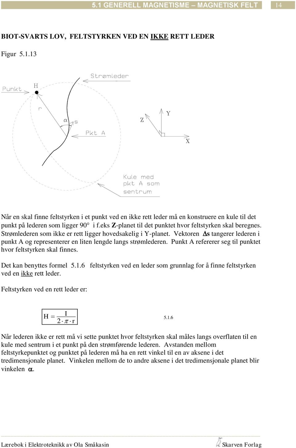 Punkt A refererer seg ti punktet hvor fetstyrken ska finnes. Det kan benyttes forme 5.1.6 fetstyrken ved en eder som grunnag for å finne fetstyrken ved en ikke rett eder.