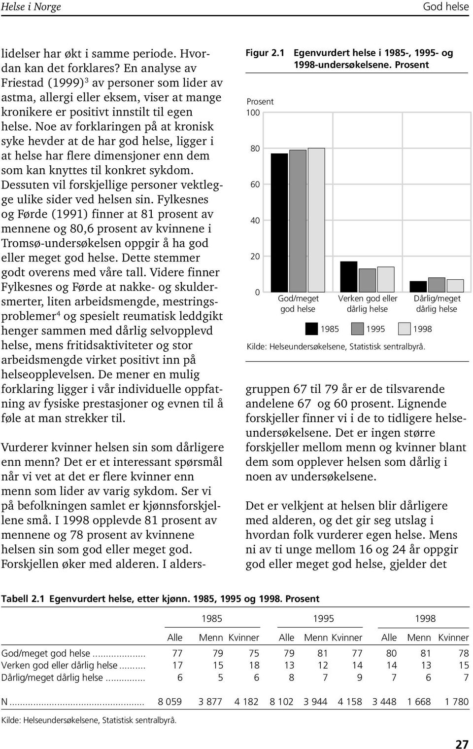 Noe av forklaringen på at kronisk syke hevder at de har god helse, ligger i at helse har flere dimensjoner enn dem som kan knyttes til konkret sykdom.