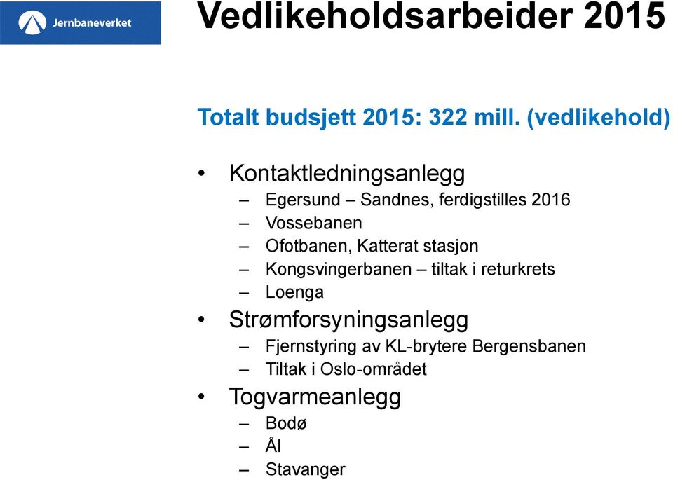 Ofotbanen, Katterat stasjon Kongsvingerbanen tiltak i returkrets Loenga