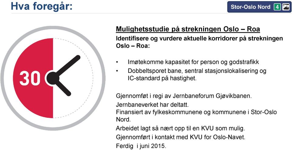 Gjennomføt i regi av Jernbaneforum Gjøvikbanen. Jernbaneverket har deltatt.