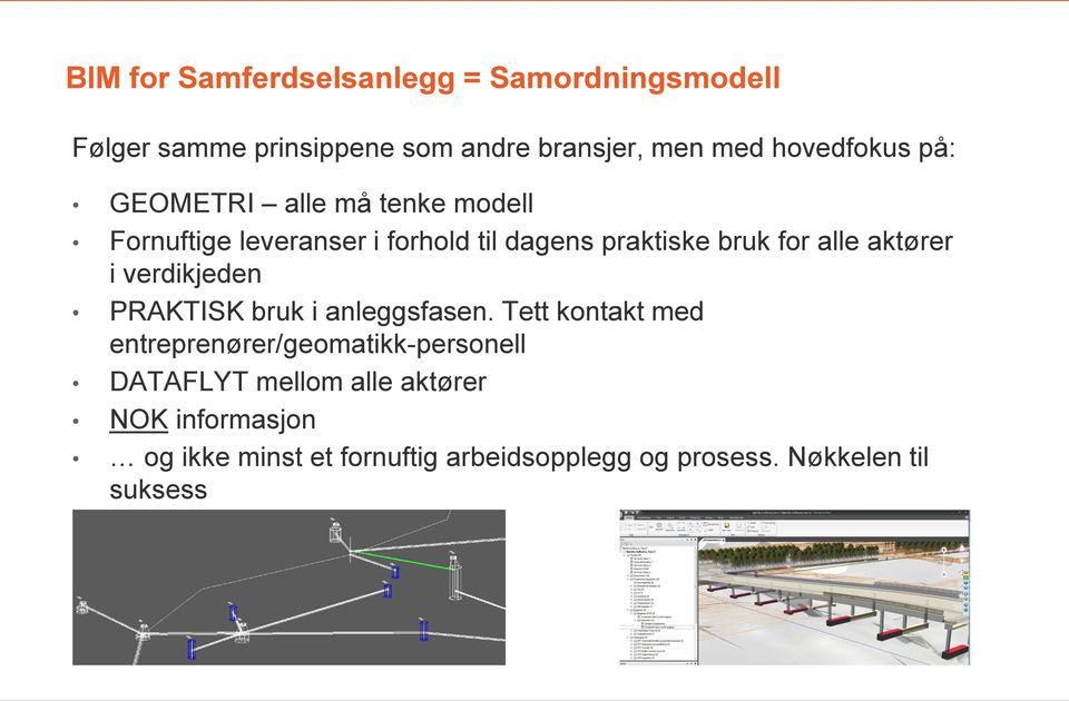 alle aktører i verdikjeden PRAKTISK bruk i anleggsfasen.