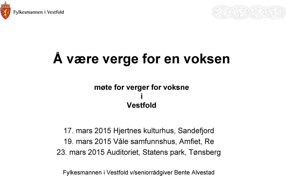 mars 2015 Våle samfunnshus, Amfiet, Re 23.