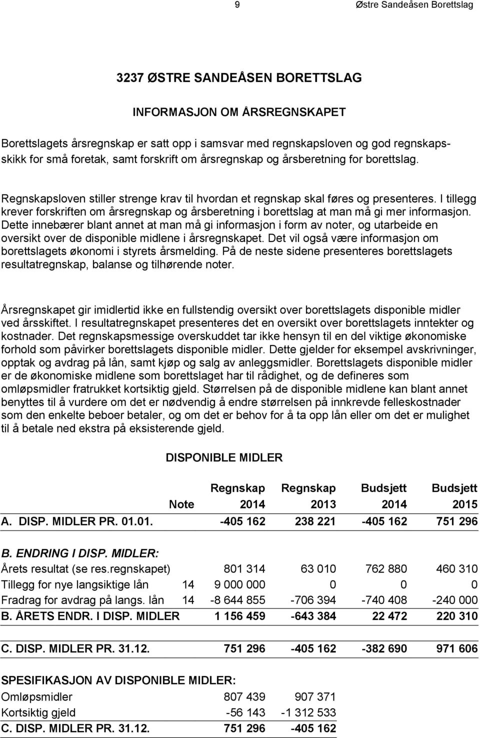 I tillegg krever forskriften om årsregnskap og årsberetning i borettslag at man må gi mer informasjon.