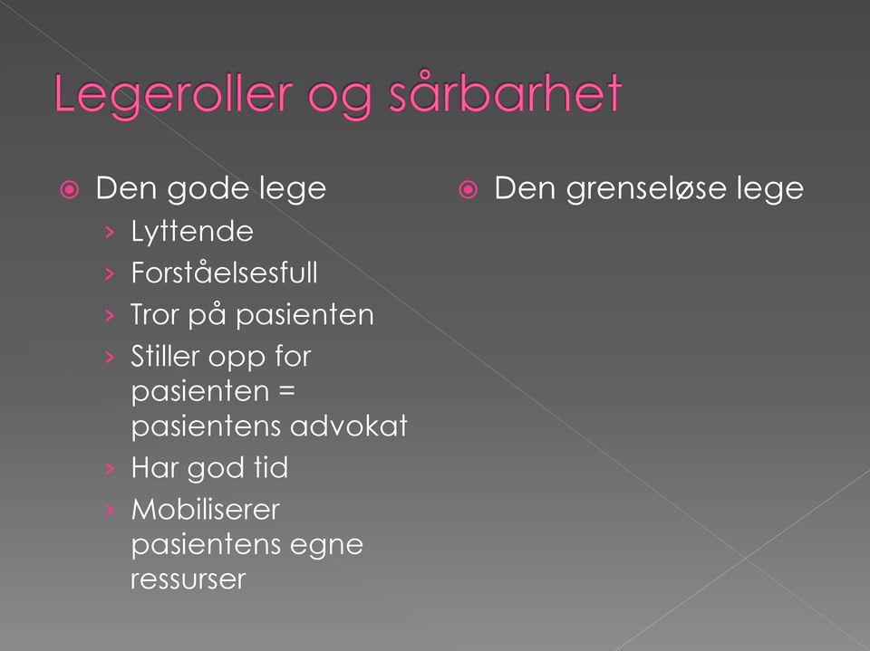 pasientens advokat Har god tid Mobiliserer