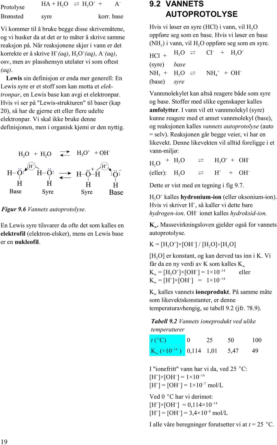 Lewis sin definisjon er enda mer generell: En Lewis syre er et stoff som kan motta et elektronpar, en Lewis base kan avgi et elektronpar.