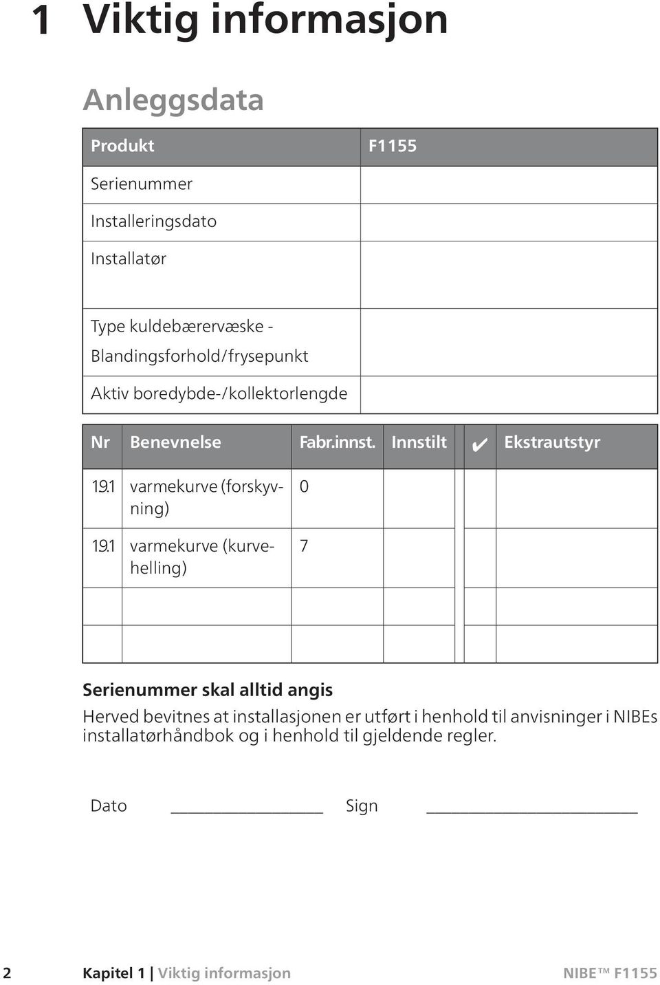 1 varmekurve (forskyvning) 0 1.9.