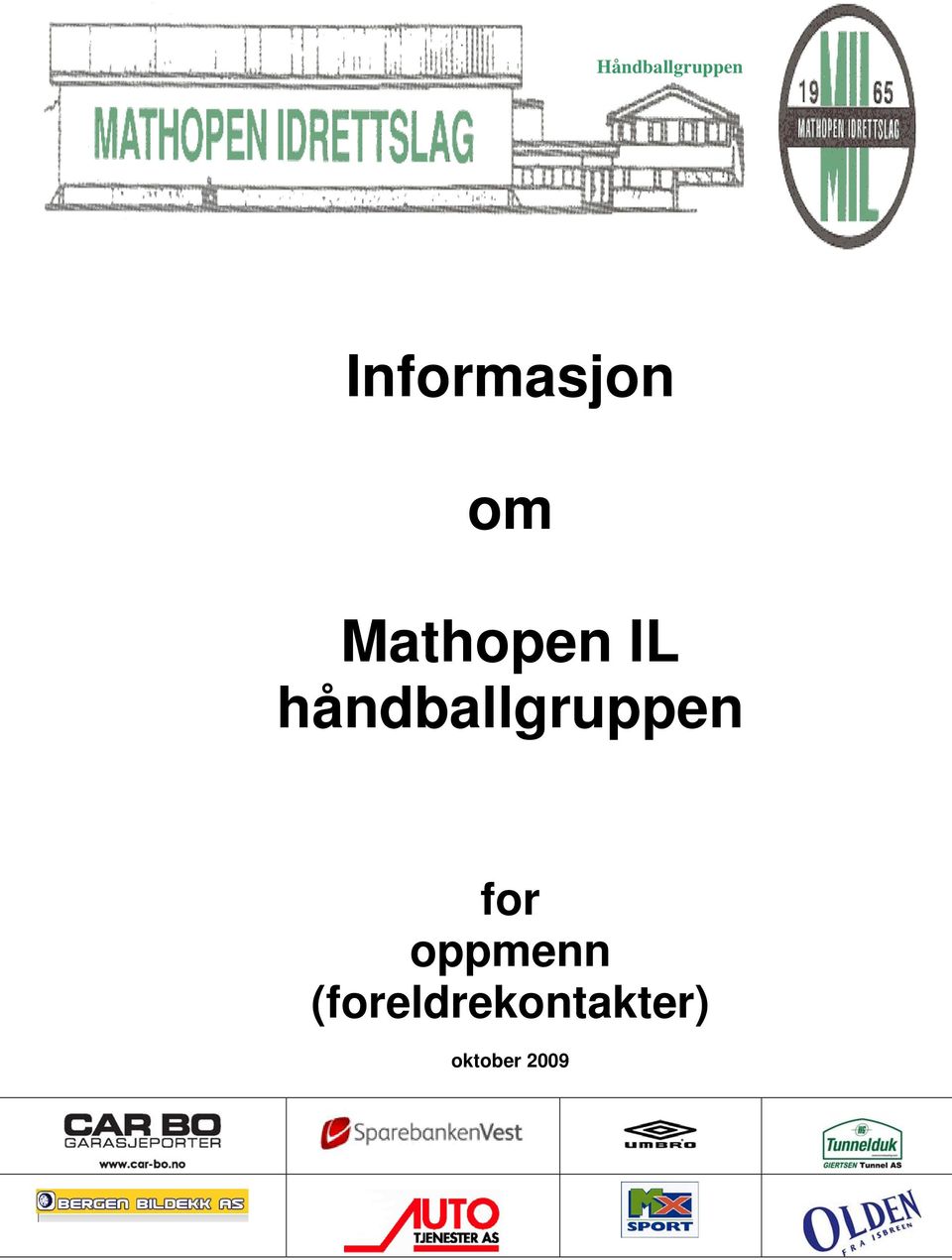 Mathopen IL håndballgruppen for