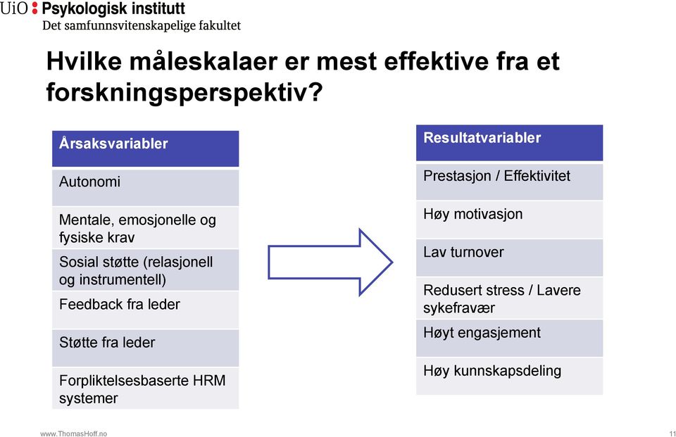 instrumentell) Feedback fra leder Støtte fra leder Forpliktelsesbaserte HRM systemer