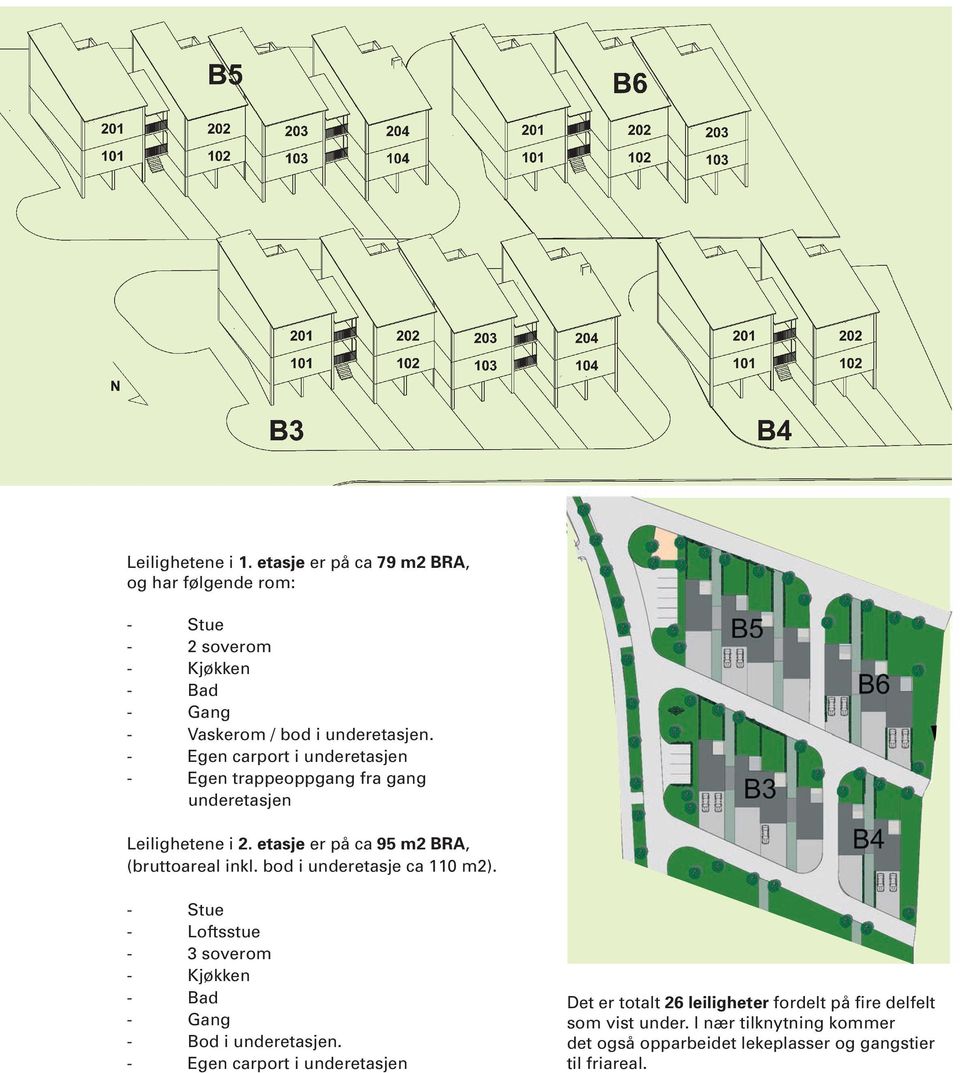 bod i underetasje ca 110 m2). - Stue - Loftsstue - 3 soverom - Kjøkken - Bad - Gang - Bod i underetasjen.