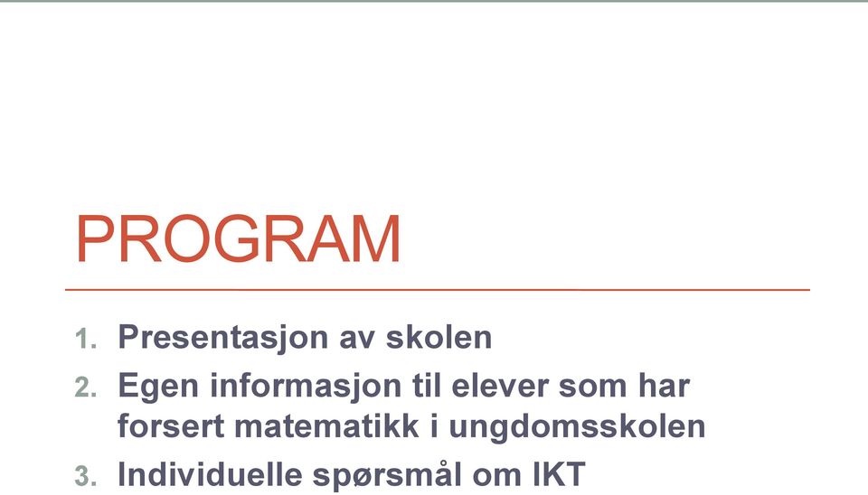 Egen informasjon til elever som