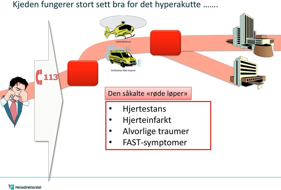 Luftambulanse Ambulanse Rød respons Den