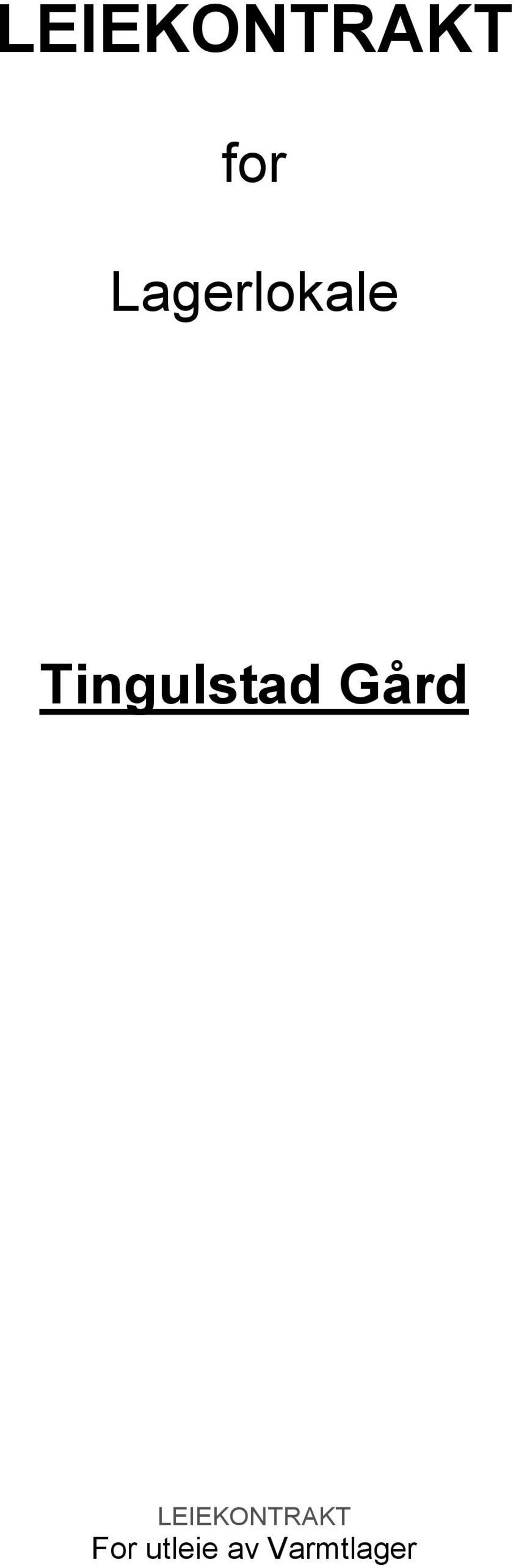 Tingulstad Gård