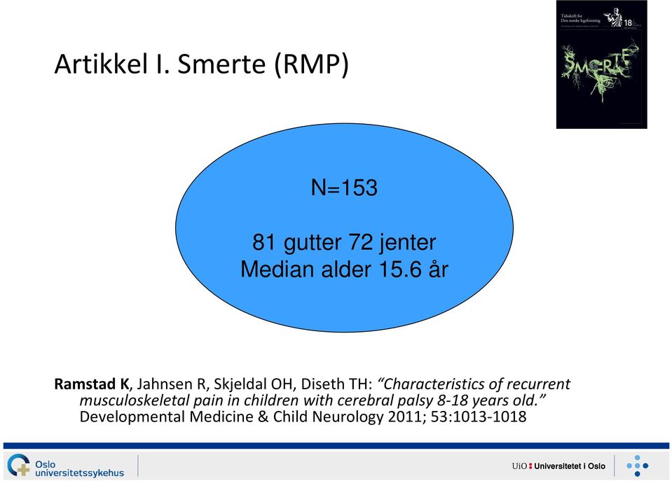 of recurrent musculoskeletal pain in children with cerebral palsy